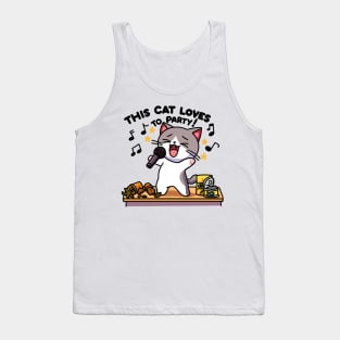 This Cat Loves to Party - Sober, light variant Tank Top